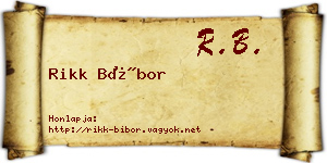 Rikk Bíbor névjegykártya